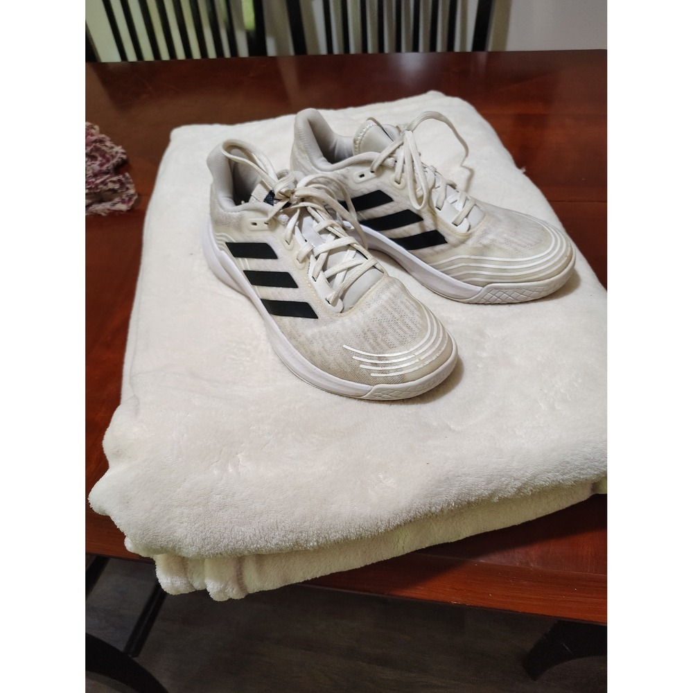 Adidas CourtJam Bounce Tennis Shoes Mens 8.5 White Black GZ0602 Sneakers‎